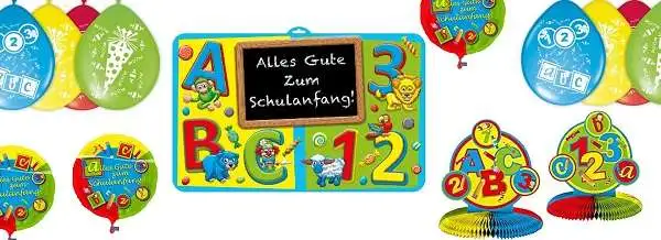 Dekoartikel zum Schulanfang bei Spielzeugwelten.de