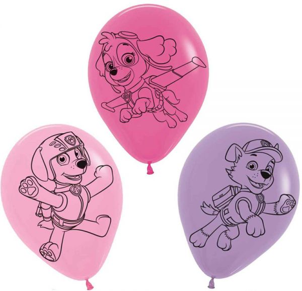 TIB 19717 - Geburtstag &amp; Party - Luftballons Ballons Paw Patrol Sky pink 5 Stk