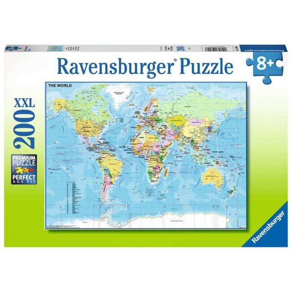 RAVENSBURGER 12890 - Puzzle - Die Welt, 200 Teile XXL