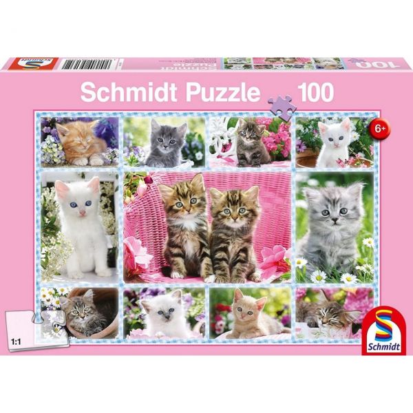 SCHMIDT 56135 - Puzzle - Katzenbabys, 100 Teile