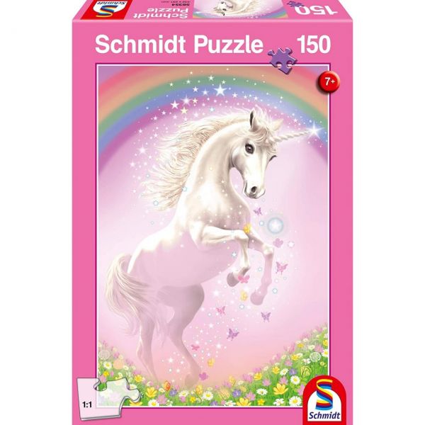 SCHMIDT 56354 - Puzzle - Rosa Einhorn, 150 Teile