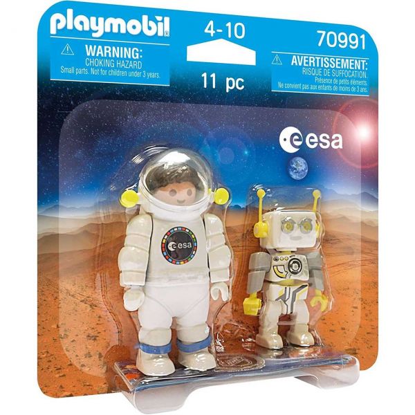 PLAYMOBIL 70991 - Space - DuoPack ESA Astronaut und ROBert