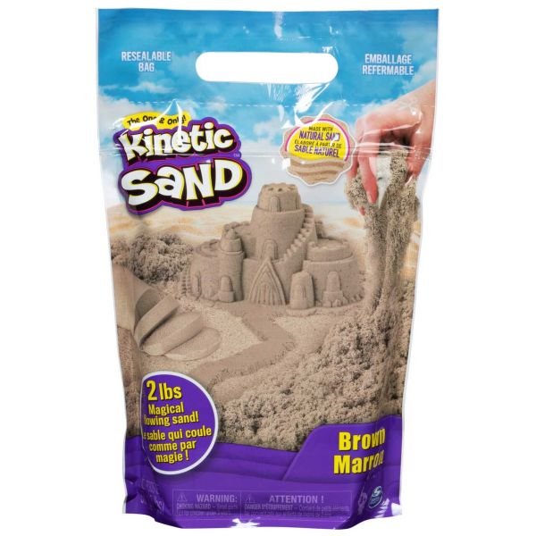 Spin Master 57019 - Kinetic Sand - Colour Bag Braun, 907g