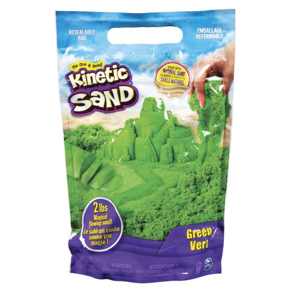 Spin Master 56057 - Kinetic Sand - Colour Bag Grün, 907g