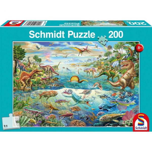 SCHMIDT 56253 - Puzzle - Entdecke die Dinosaurier, 200 Teile