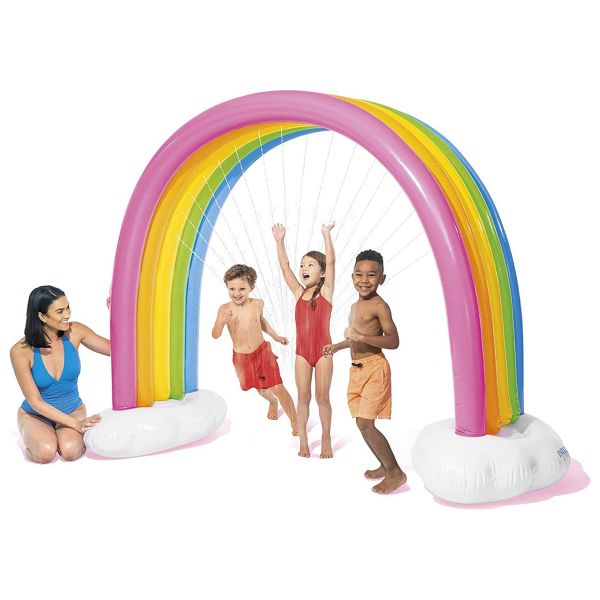 INTEX 56597NP - Wasserspielzeug - Regenbogen Rainbow Cloud Sprinkler, 300x180cm