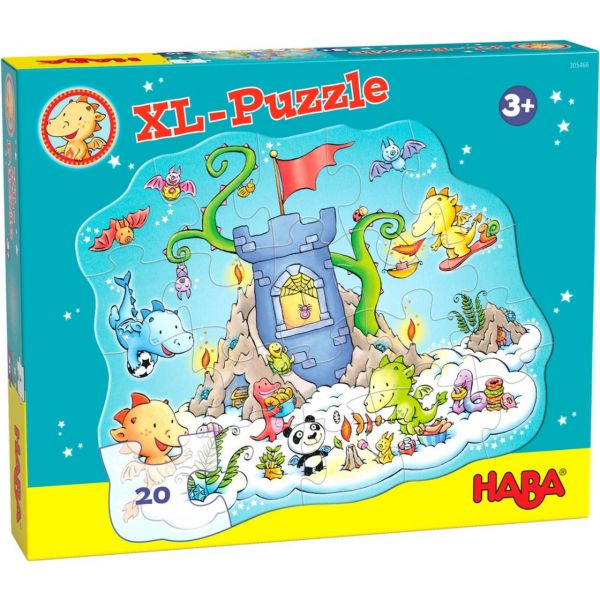 HABA 305466 - Puzzle - Drache Funkelfeuer, Puzzle Party, 20 Teile