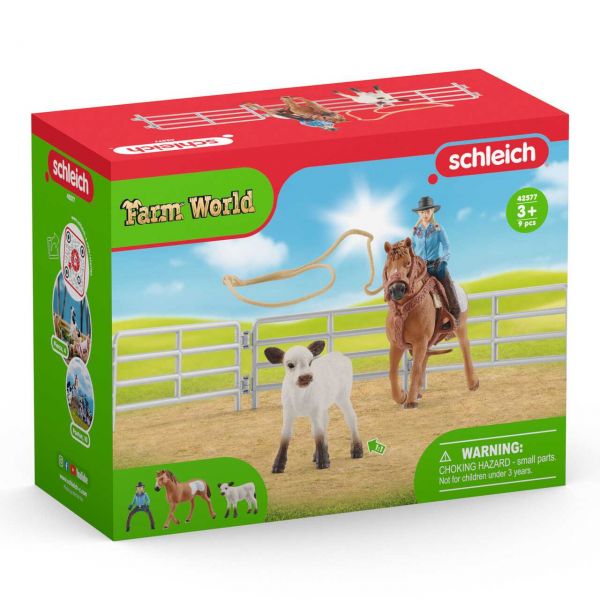 SCHLEICH 42577 - Farm World - Team Roping mit Cowgirl