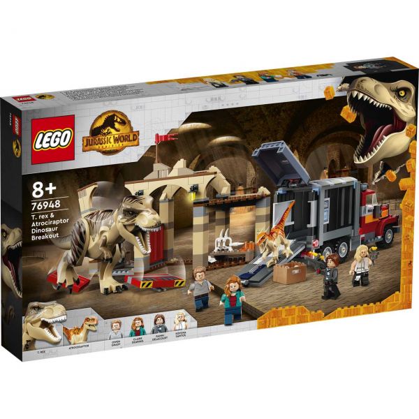 LEGO 76948 - Jurassic World™ - T. Rex &amp; Atrociraptor: Dinosaurier-Ausbruch
