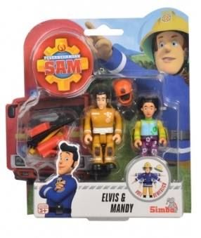 SIMBA 109251043 - Feuerwehrmann Sam - Doppelpack, Elvis und Mandy