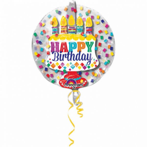 AMSCAN 3410301 - Folienballon Insider - Happy Birthday, 60 x 60 cm
