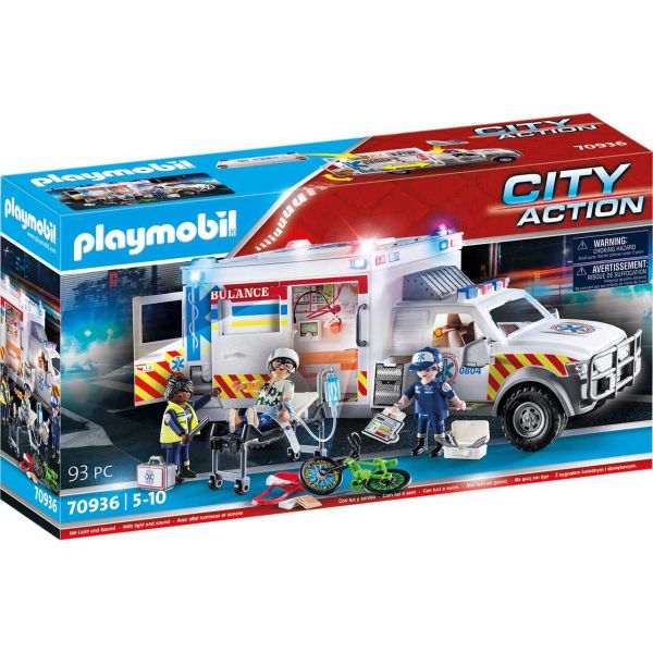 PLAYMOBIL 70936 - City Action - Rettungs-Fahrzeug: US Ambulance