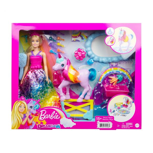 MATTEL GTG01 - Barbie Dreamtopia - Prinzessin mit Einhorn Spielset