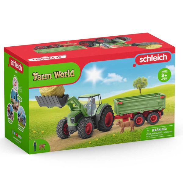 SCHLEICH 42379 - Farm World - Traktor mit Anhänger