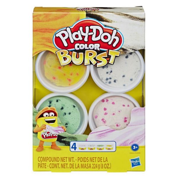 HASBRO E8061 - Play-Doh Color Burst - Pastellfarben mit 4 Dosen
