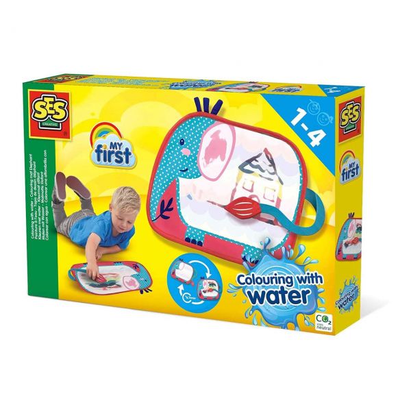SES 14457 - Kreativspielzeug - Malen mit Wasser, Malmatte Elefant