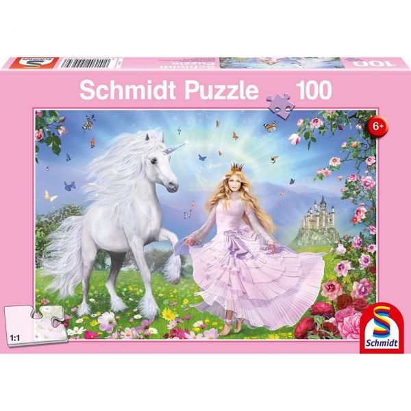 SCHMIDT 55565 - Puzzle - Prinzessin der Einhörner, 100 Teile