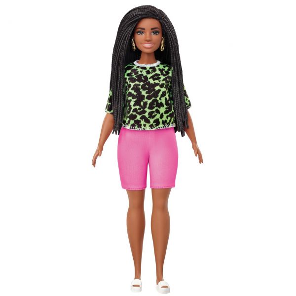 MATTEL GHW58 - Barbie - Fashionistas Puppe (brünett) mit grünem Oberteil