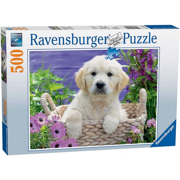 RAVENSBURGER 14829 - Puzzle - Süßer Golden Retriever Hund, 500 Teile