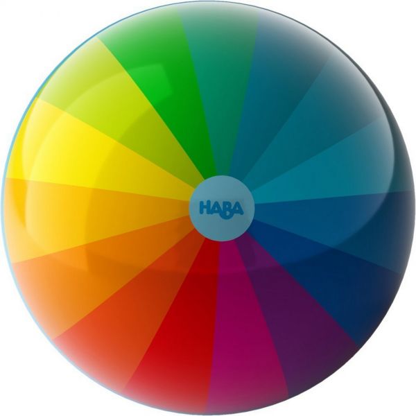 HABA 303477 - Ball - Regenbogenfarben, 15 cm Durchmesser