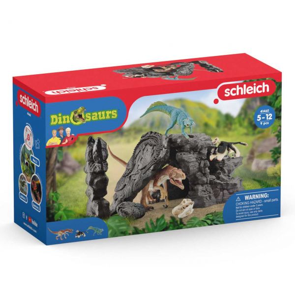 SCHLEICH 41461 - Dinosaurs - Dinoset mit Höhle, Version 2022