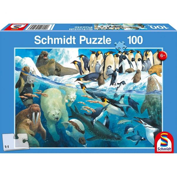 SCHMIDT 56295 - Puzzle - Tiere am Polarkreis, 100 Teile