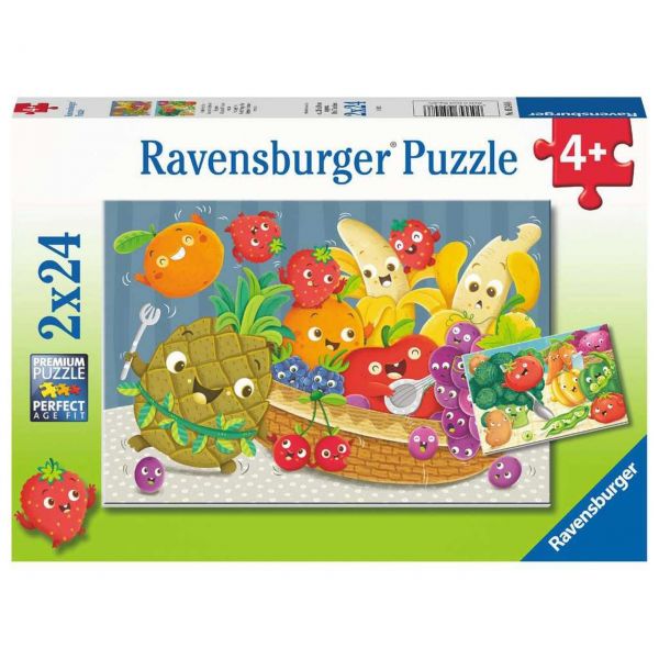 RAVENSBURGER 05248 - Puzzle - Freche Früchte, 2x24 Teile