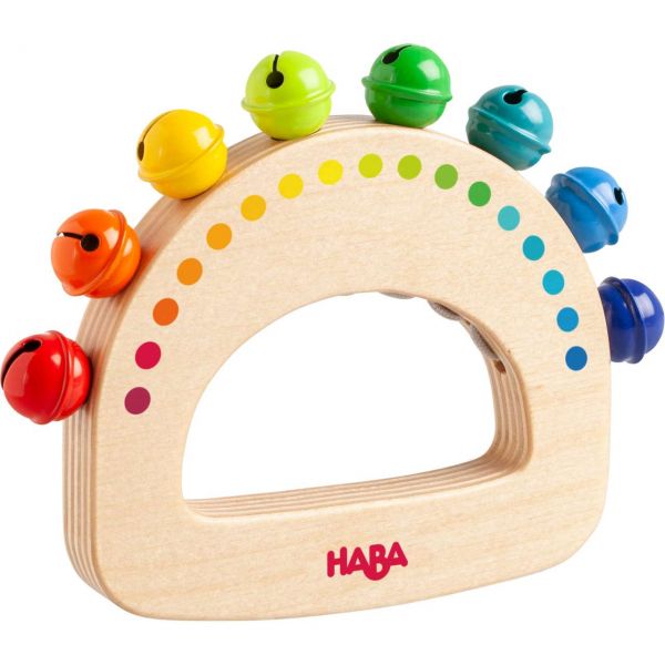 HABA 306519 - Musikspielzeug - Schellenkranz Regenbogen