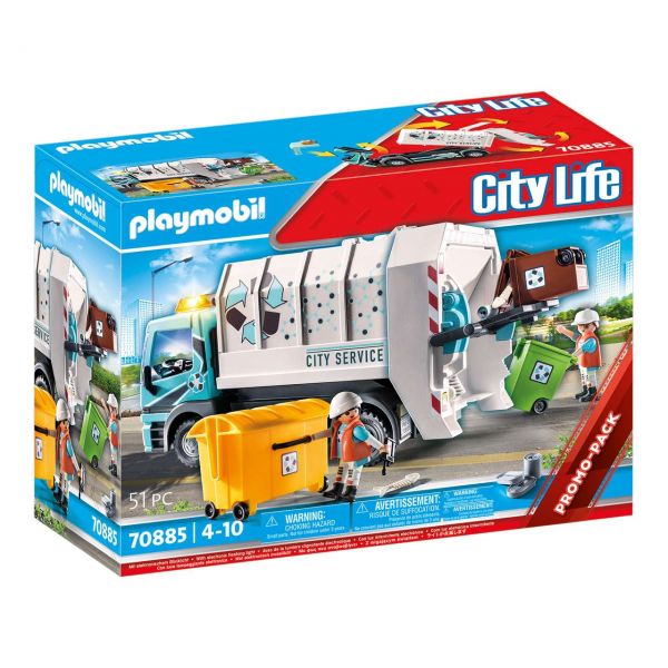 PLAYMOBIL 70885 - City Life - Müllfahrzeug mit Blinklicht, Promo Pack