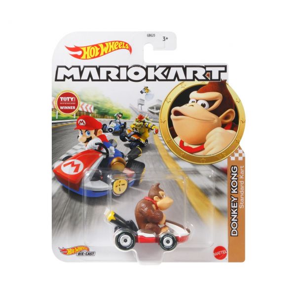 MATTEL GRN24 - Hot Wheels - Mario Kart, 1:64 Die-Cast, Donkey Kong