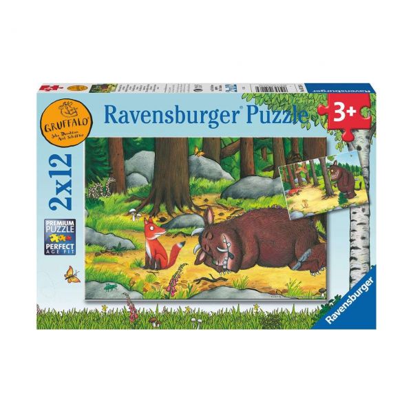 RAVENSBURGER 05226 - Puzzle - Grüffelo und die Tiere des Waldes, 2x12 Teile