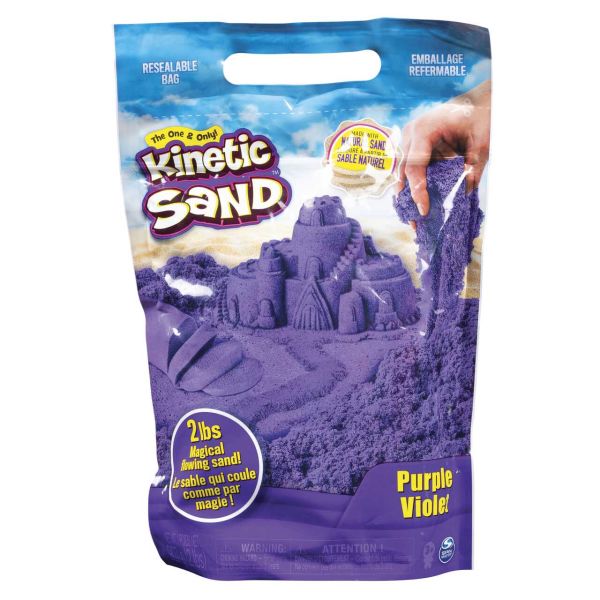 Spin Master 55915 - Kinetic Sand - Colour Bag Lila, 907g
