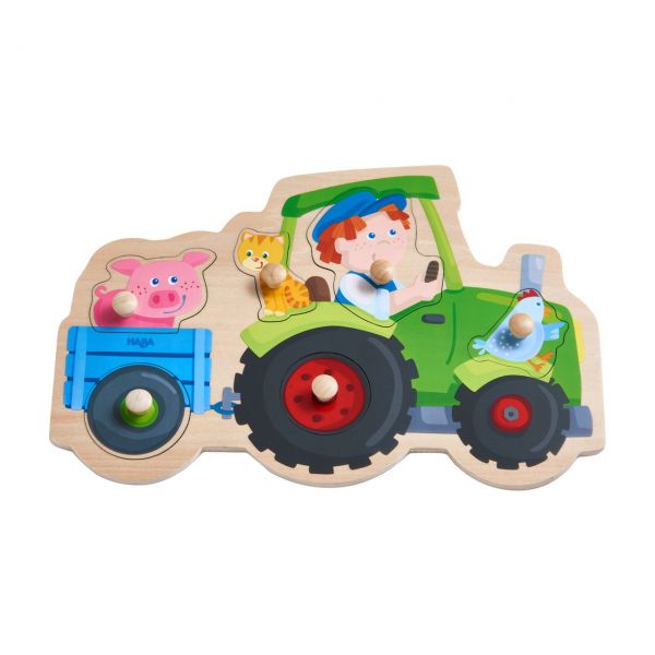 HABA 305550 - Greifpuzzle - Lustige Traktorfahrt