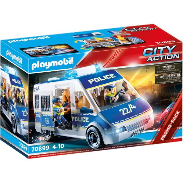 PLAYMOBIL 70899 - City Action - Polizei-Mannschaftswagen mit Licht und Sound