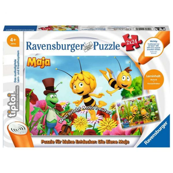 RAVENSBURGER 00047 - tiptoi Puzzle - Biene Maja Puzzle, 2 x 24 Teile