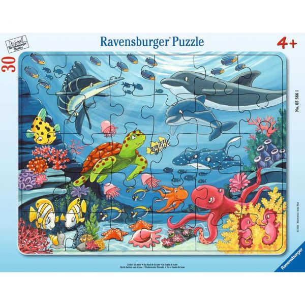 RAVENSBURGER 05566 - Rahmenpuzzle - Unten im Meer, 30 Teile