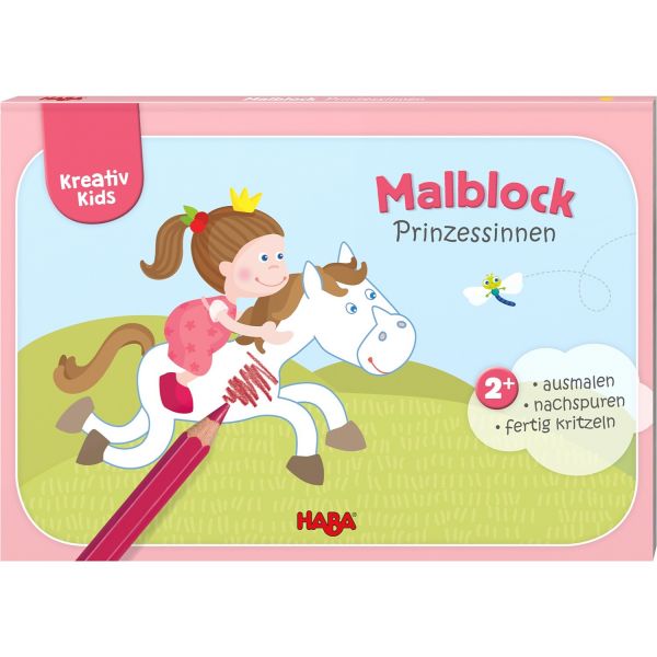 HABA 304439 - Kreativ Kids - Malblock Prinzessinnen