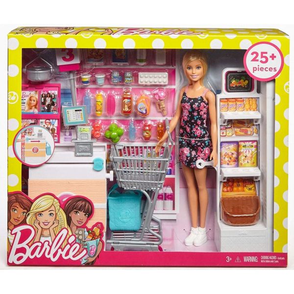MATTEL FRP01 - Barbie - Supermarkt und Puppe