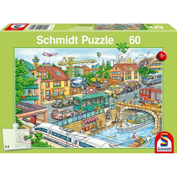 SCHMIDT 56309 - Puzzle - Fahrzeuge und Verkehr, 60 Teile