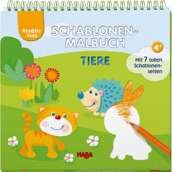 HABA 304642 - Kreativ Kids - Schablonen-Malbuch Tiere