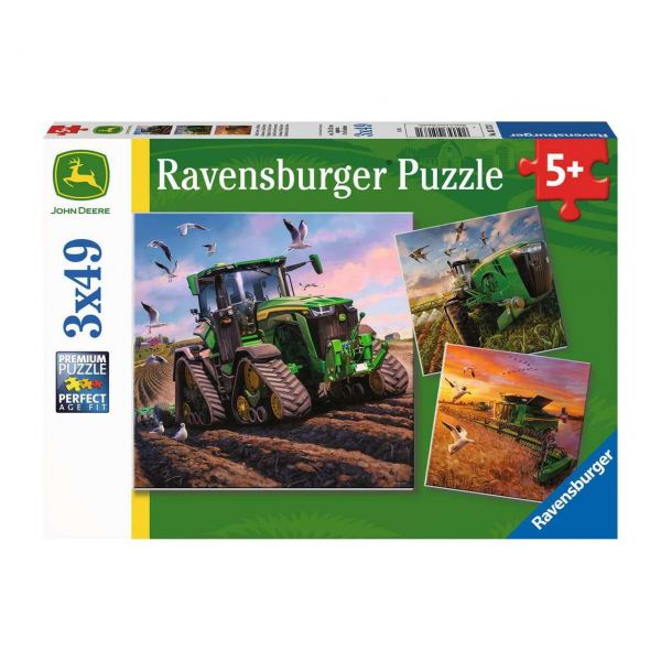 RAVENSBURGER 05173 - Puzzle - John Deere in Aktion, 3x49 Teile
