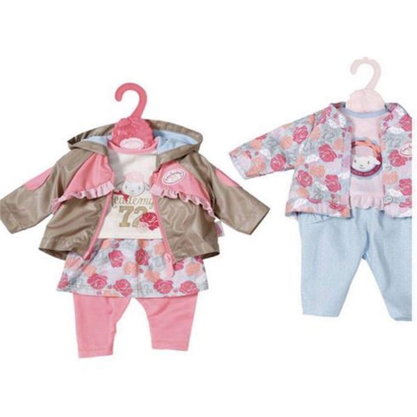 Zapf Creation 701973 - Baby Annabell® Travel - Jeans Outfit, 43cm, 2-fach sortiert
