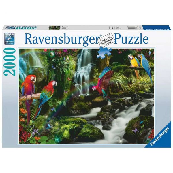 RAVENSBURGER 17111 - Puzzle - Bunte Papageien im Dschungel, 2000 Teile