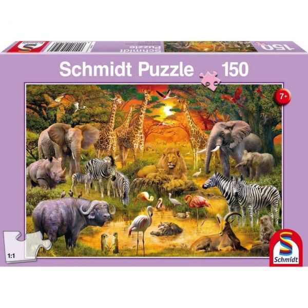 SCHMIDT 56195 - Puzzle - Tiere in Afrika, 150 Teile