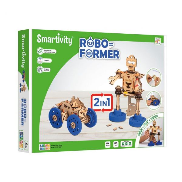 SMARTIVITY 101 - Konstruktionsspielzeug - Robo Former, 80 Teile