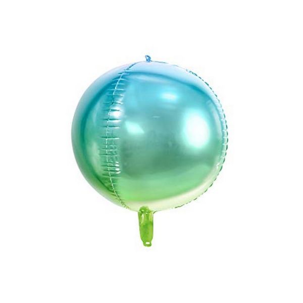 PD FB39-001 - Folienballon - Kugel, blau-grün irisierend, ca. 35cm