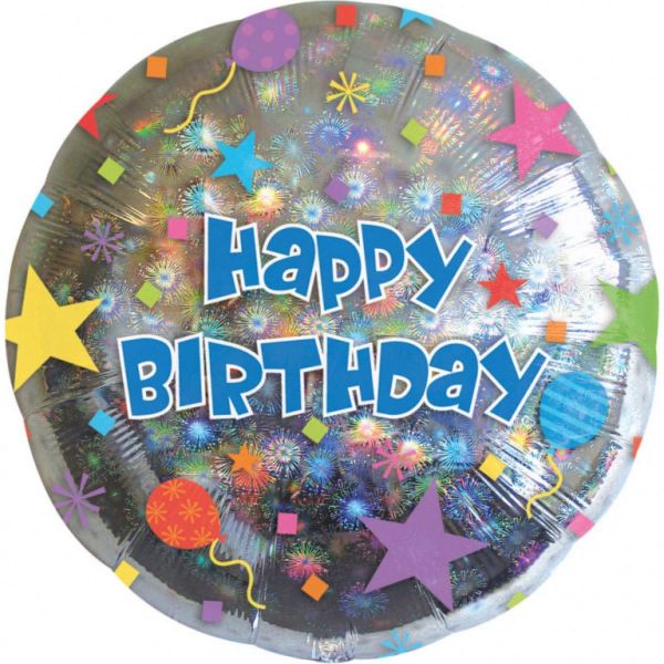 AMSCAN 13500 - Folienballon - Happy Birthday Konfetti, 45 cm