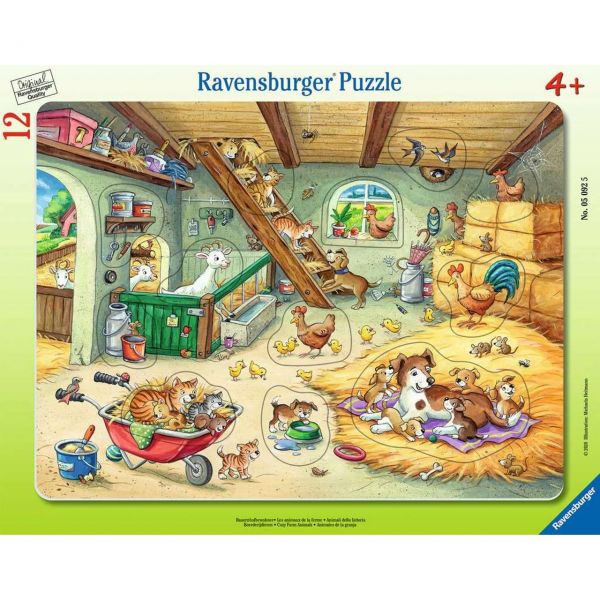 RAVENSBURGER 05092 - Puzzle - Bauernhofbewohner, 12 Teile