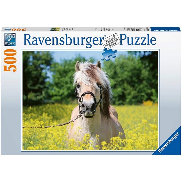 RAVENSBURGER 15038 - Puzzle - Pferd im Rapsfeld, 500 Teile