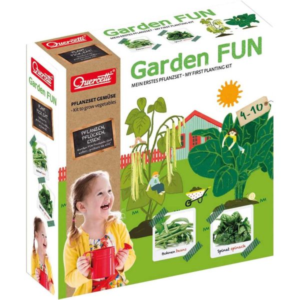 JOHN 0681D - Gartenspielzeug - Quercetti, Pflanzenset Gemüse